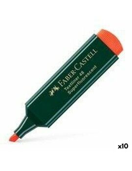 Conjunto de Marcadores Fluorescentes Faber-Castell Textliner 48 Laranja (10 Unidades)