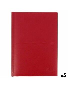 Agenda Oxford CLASSIC Vermelho A5 15 x 21 cm 2025 (5 Unidades)