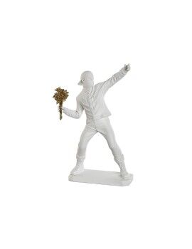 Figura Decorativa Home ESPRIT Blanco Dorado 23 x 12 x 40 cm