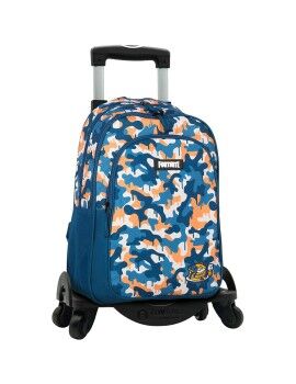 Mochila Escolar com Rodas Fortnite Azul 42 x 32 x 20 cm Camuflagem