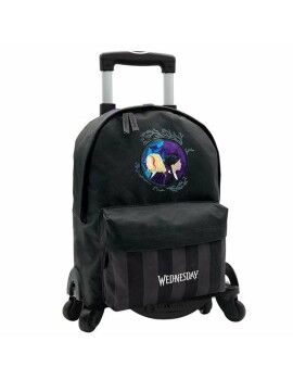 Mochila Escolar com Rodas Wednesday 43 x 31 x 13,5 cm