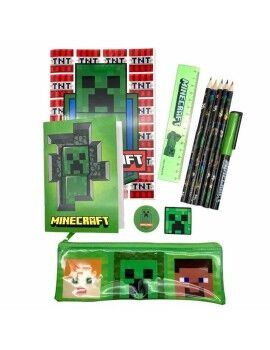 Set de Papelería Minecraft 29,5 x 25 x 3 cm 12 Piezas