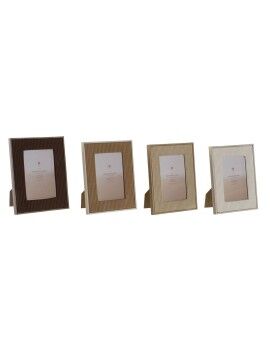 Marco de Fotos Home ESPRIT Blanco Marrón Beige Marrón claro Terciopelo Cristal Moderno 16 x 2 x...