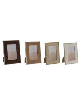 Marco de Fotos Home ESPRIT Marrón Beige Terciopelo Cristal Moderno 19 x 2 x 24 cm (4 Unidades)