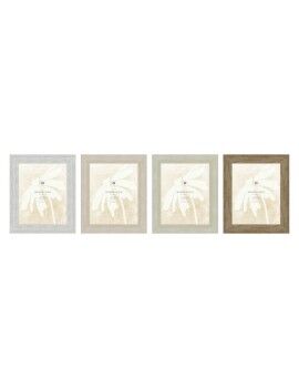 Marco de Fotos Home ESPRIT Blanco Beige Cristal Poliestireno Mármol Escandinavo 26 x 2 x 31 cm (4...