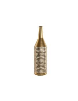 Jarrón Home ESPRIT Blanco Dorado Metal Moderno 14,5 x 14,5 x 55,5 cm