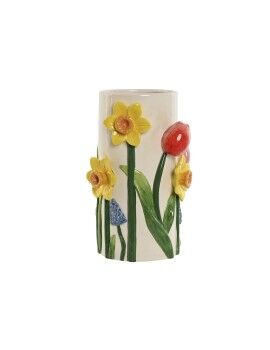 Vaso Home ESPRIT Branco Multicolor Dolomite 17 X 18 X 26 cm