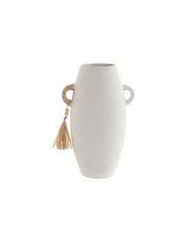 Vaso Home ESPRIT Branco Natural Grés 17 x 13 x 26 cm