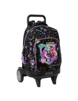 Mochila Escolar com Rodas Monster High Preto 33 x 45 x 22 cm