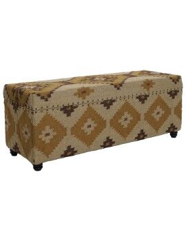 Arcón Home ESPRIT Beige Mostaza Algodón 120 x 40 x 45 cm