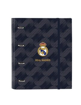 Pasta com argolas Real Madrid C.F. Azul Marinho 27 x 32 x 3.5 cm