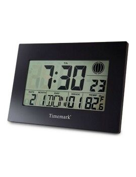 Reloj de Pared con Termómetro Timemark Negro (24 x 17 x 2 cm)