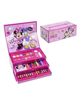 Conjunto de pintura Minnie Mouse Mala Cor de Rosa