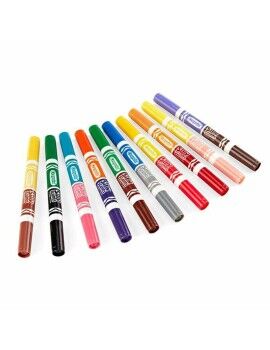 Conjunto de Canetas de Feltro Crayola Perfumado Lavável Ponta dupla 10 Peças