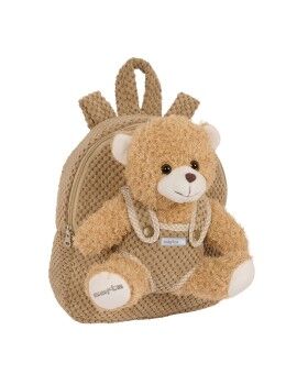 Mochila Infantil Safta Oso de Peluche Marrón 23 x 27 x 7,5 cm