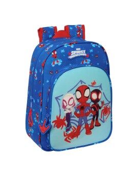 Mochila Escolar Spider-Man Azul 26 x 34 x 11 cm