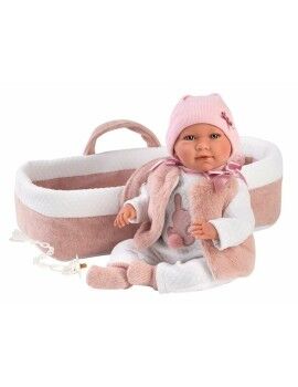 Muñeco Bebé Llorens Mimi Rosa 40 cm Capazo