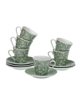 Juego de Tazas de Café Versa Flores 6 Unidades Porcelana