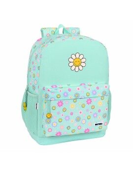 Mochila Escolar Smiley Summer fun Turquesa (32 x 43 x 14 cm)