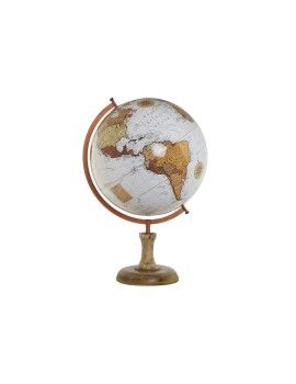 Globo Terrestre Home ESPRIT Castanho PVC Madeira de mangueira 47 x 45 x 70 cm