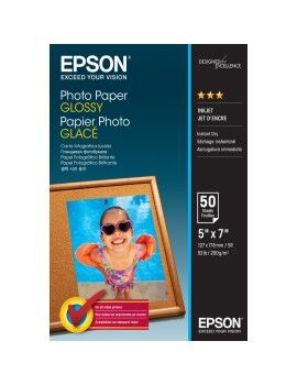 Papel Fotográfico Brilhante Epson C13S042545 50 Folhas 13 x 18 cm (1 Unidade)