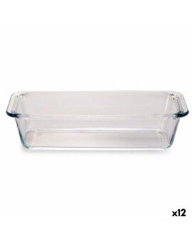 Bandeja para Forno Borcam Transparente Vidro de Borosilicato Bolo Com pegas (12 Unidades)