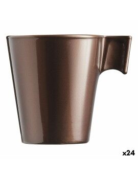 Caneca Luminarc Flashy Castanho 80 ml Vidro (24 Unidades)