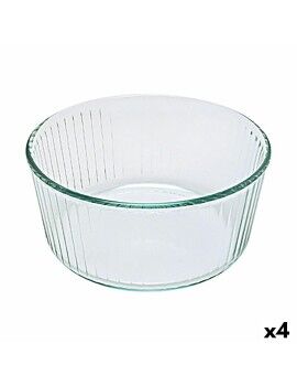 Molde para Horno Pyrex Classic Soufflé 21 x 21 x 10 cm Transparente Vidrio (4 Unidades)