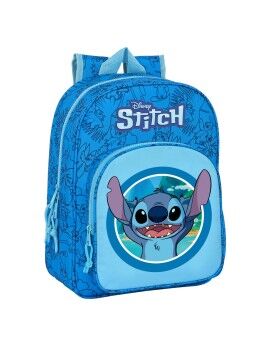 Mochila Escolar Stitch Azul 26 x 34 x 11 cm