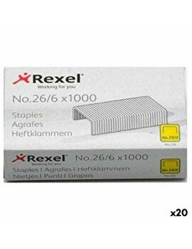 Grapas Rexel 1000 Piezas 26/6 (20 Unidades)