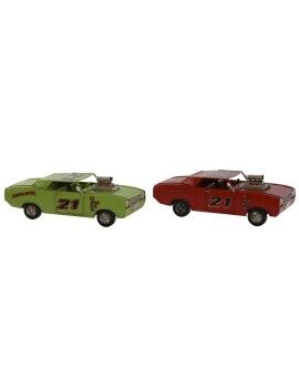 Figura Decorativa Home ESPRIT Rojo Verde Vintage 25,5 x 10 x 8,5 cm (2 Unidades)