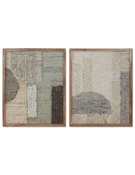 Cuadro Home ESPRIT Beige Gris Abstracto Urbano 60 x 3 x 75 cm (2 Unidades)