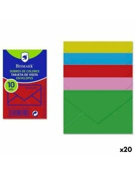 Sobres Bismark Papel Multicolor 7,6 x 12 cm (20 Unidades)