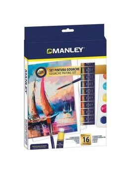 Set de Pintura Gouache Manley 16 Piezas Multicolor