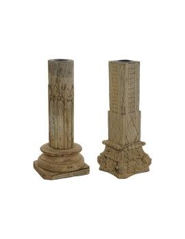 Figura Decorativa Home ESPRIT Marrón Columna 30 x 30 x 75 cm