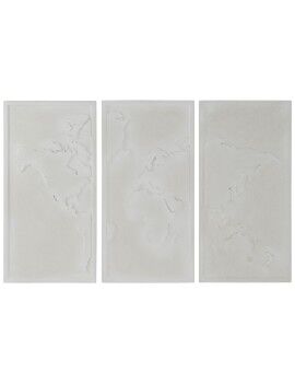 Decoración de Pared Home ESPRIT Blanco Moderno Mapamundi 180 x 4 x 120 cm (3 Piezas)