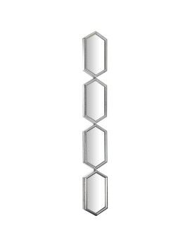 Espejo de pared Alexandra House Living Plateado Metal Geométrico 4 x 15 x 106 cm