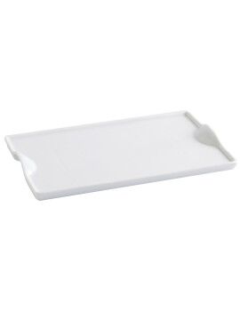 Bandeja de Aperitivos Quid Gastro Fun Blanco Cerámica 25,5 x 15,5 cm (6 Unidades) (Pack 6x)