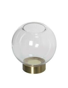 Vaso Alexandra House Living Transparente Dourado Cristal 15 x 15 cm Castiçais