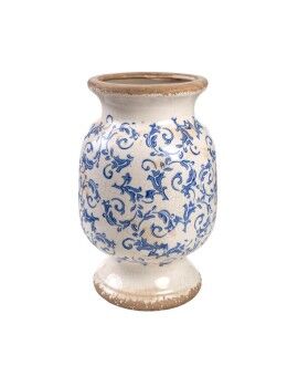 Vaso Romimex Azul Branco Porcelana 18 x 27 x 18 cm