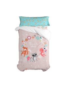 Juego de funda nórdica HappyFriday Moshi Moshi Fantasy Multicolor Cama de 80/90 2 Piezas