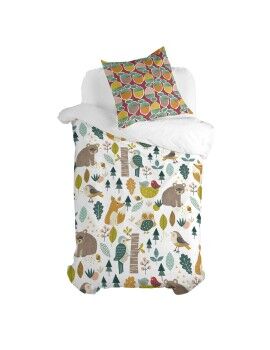 Juego de funda nórdica HappyFriday Moshi Moshi Harvestwood Multicolor Cama de 80 2 Piezas