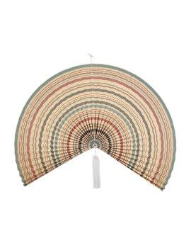 Leque Romimex Azul Vermelho Bege Bambu 150 x 77 x 3 cm