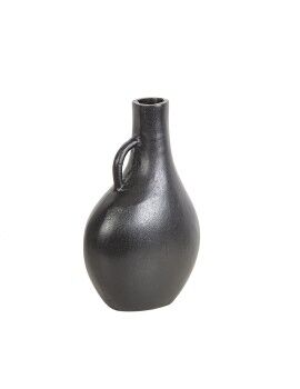 Vaso Romimex Preto Alumínio 19 x 29 x 11 cm Com pega