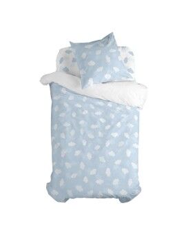 Juego de funda nórdica HappyFriday Basic Kids Azul Cama de 80 2 Piezas