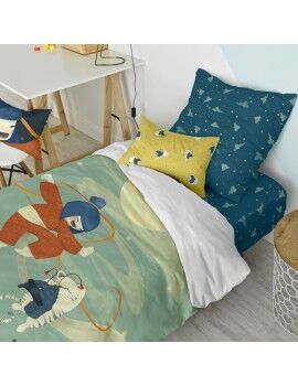 Juego de funda nórdica HappyFriday Mr Fox The warrior Multicolor Cama de 80 2 Piezas