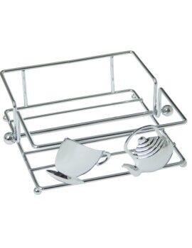 Servilletero de mesa Alexandra House Living Plateado Metal 22 x 7 x 19 cm