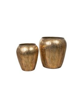 Set de 2 Jarrones Romimex Dorado Metal 49 x 50 x 49 cm