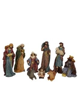 Set de Figuras Romimex Multicolor Resina 13 x 33 x 13 cm Nacimiento/Belén Reyes Magos 9 Piezas