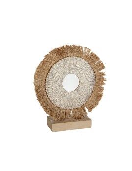 Figura Decorativa Romimex Beige Natural 8 x 33 x 29 cm Con flecos Disco